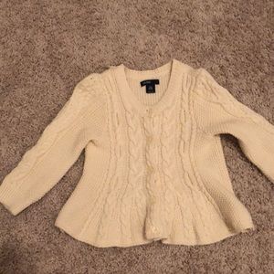 Cream Cardigan 12-18 mos